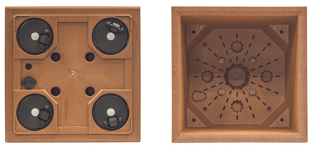 Doniczka Madera Square ECO Wood 38,5x38,5x37 cm brązowa PROSPERPLAST