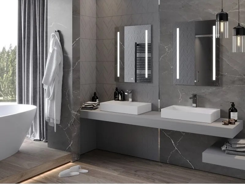 Mexen Remi lustro łazienkowe podświetlane 60 x 80 cm, LED 6000K, antypara - 9804-060-080-611-00