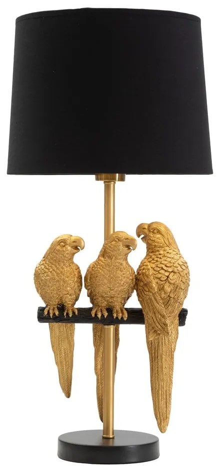 Czarna lampa stołowa Mauro Ferretti Parrots
