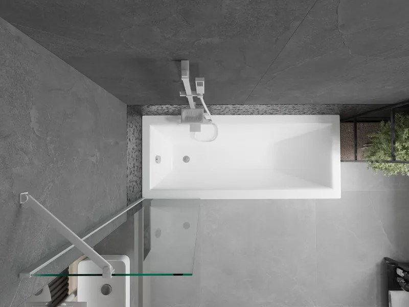 Mexen Next parawan nawannowy 1-skrzydłowy 50 x 150 cm, transparent, biały - 895-050-000-00-00-20