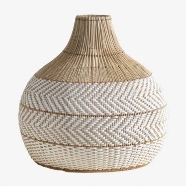 Lampa Z Abażurem Z Plecionego Rattanu Llaury Ø55 Cm - Sklum