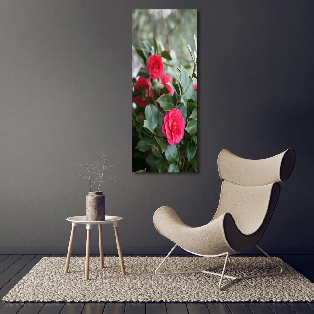 Nowoczesny obraz canvas na ramie pionowy Kamelia
