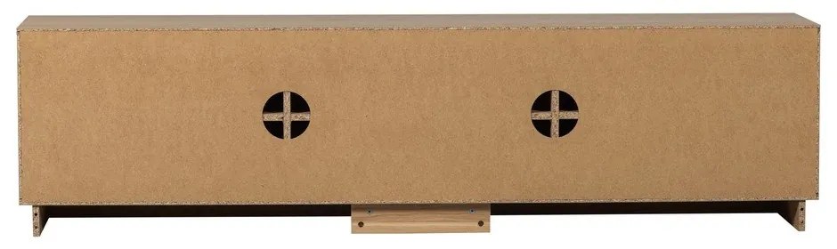 Szafka pod TV z litego drewna dębowego w naturalnym kolorze 200x52x45 cm Zuma – WOOOD