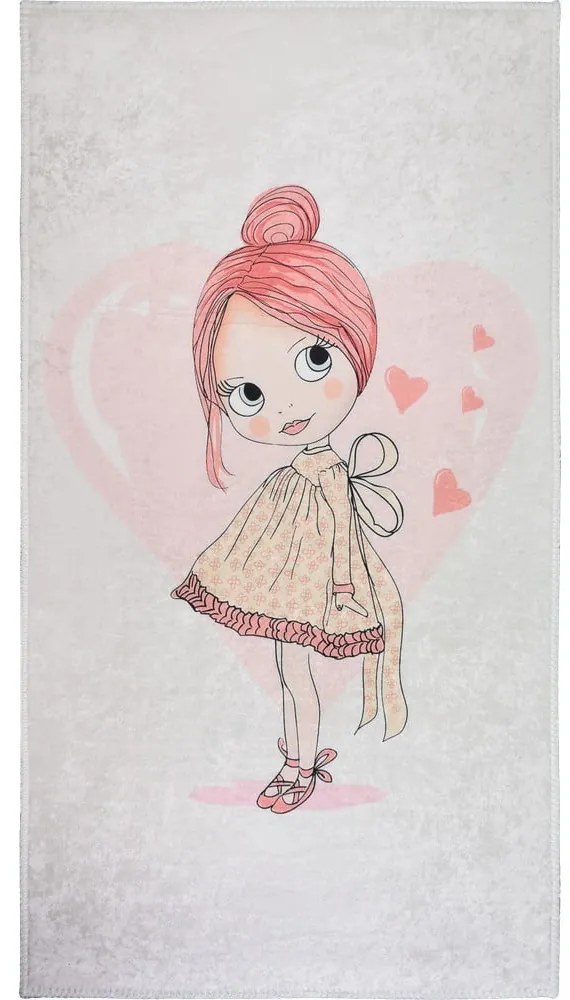 Jasnoróżowy dywan dziecięcy 80x150 cm Lovely Girl – Vitaus