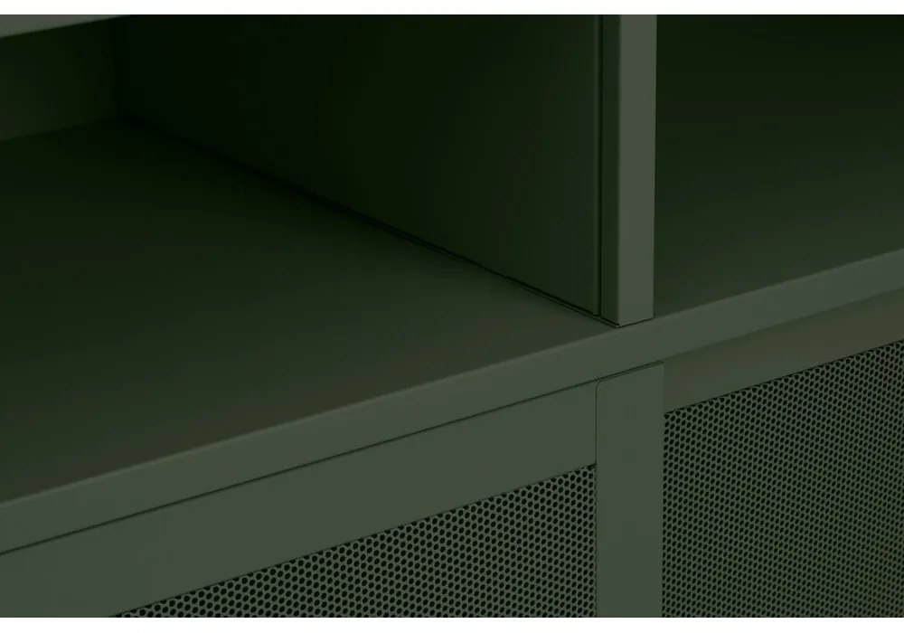 Ciemnozielona metalowa szafka z drzwiami przesuwnymi 90x180x40 cm Veep – Unique Furniture