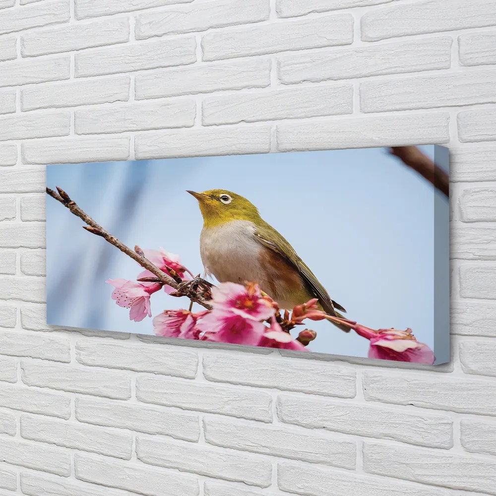 Obraz na płótnie Samotny Ptak na Gałęzi