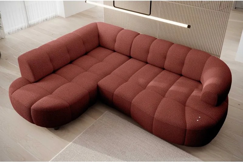 Narożnik VELPA L z elektryczną regulacją siedziska Lewostronny w tkaninie JAGUAR 09 WERSAL