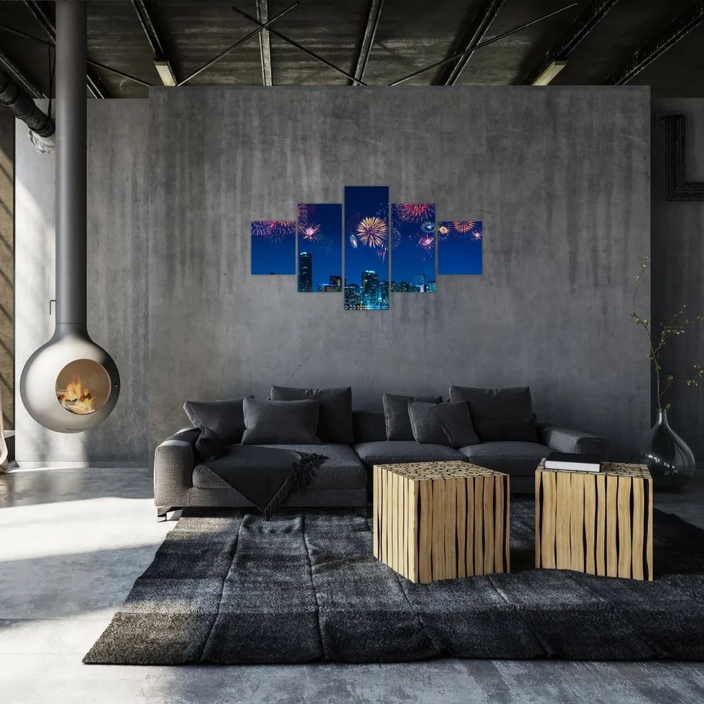 Obraz - Fajerwerki w Miami (125x70 cm)
