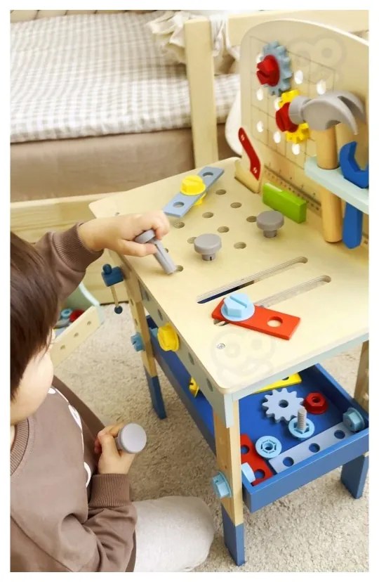 Tooky toy drewniany stół do majsterkowania warsztat