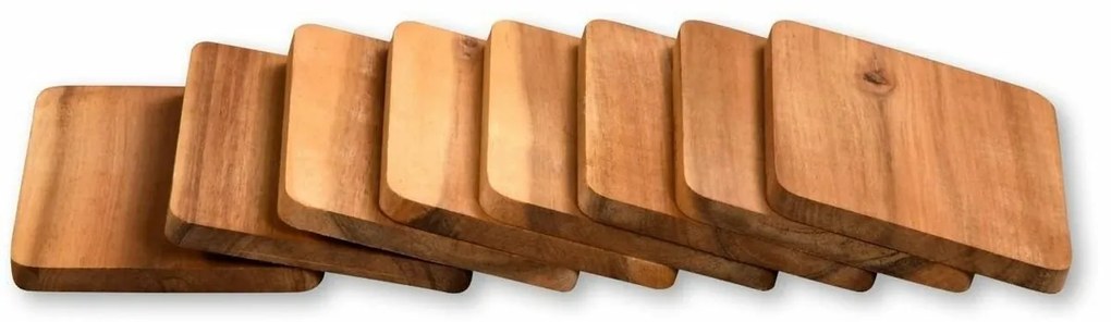 Kesper 28958 Zestaw deseczek do raclette z drewnaakacjowego, 8 szt., 10 x 8 x 0,7 cm