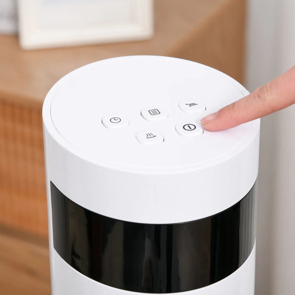 Wentylator kolumnowy 110cm 50W z pilotem oscylacja 85 stopni wydajny stojący czarny | Aosom PL