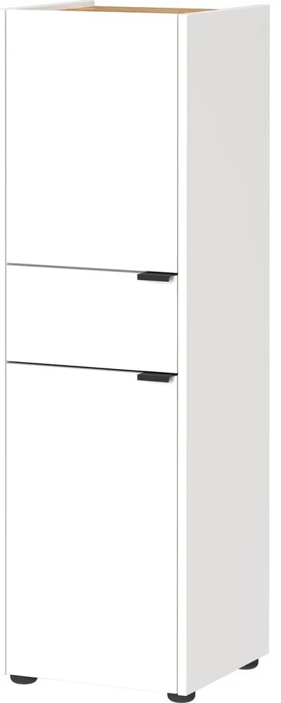Biała wysoka szafka łazienkowa 34x111 cm Forano – Germania