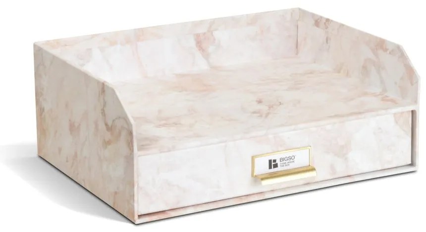Kartonowy organizer na dokumenty z szufladką Walter Paper Laminate – Bigso