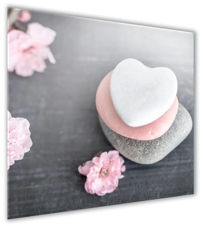 Obraz Styler Glasspik Spa & Zen Heart Stone, 30x30 cm