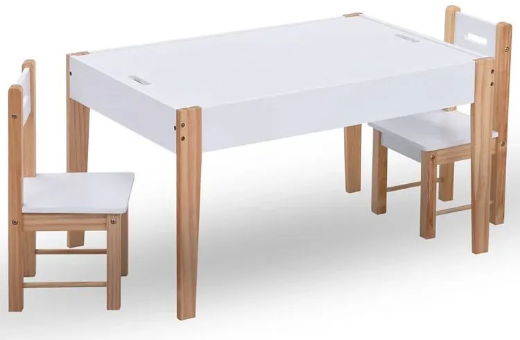 Biały stolik z krzesełkami dla dzieci F9-G76