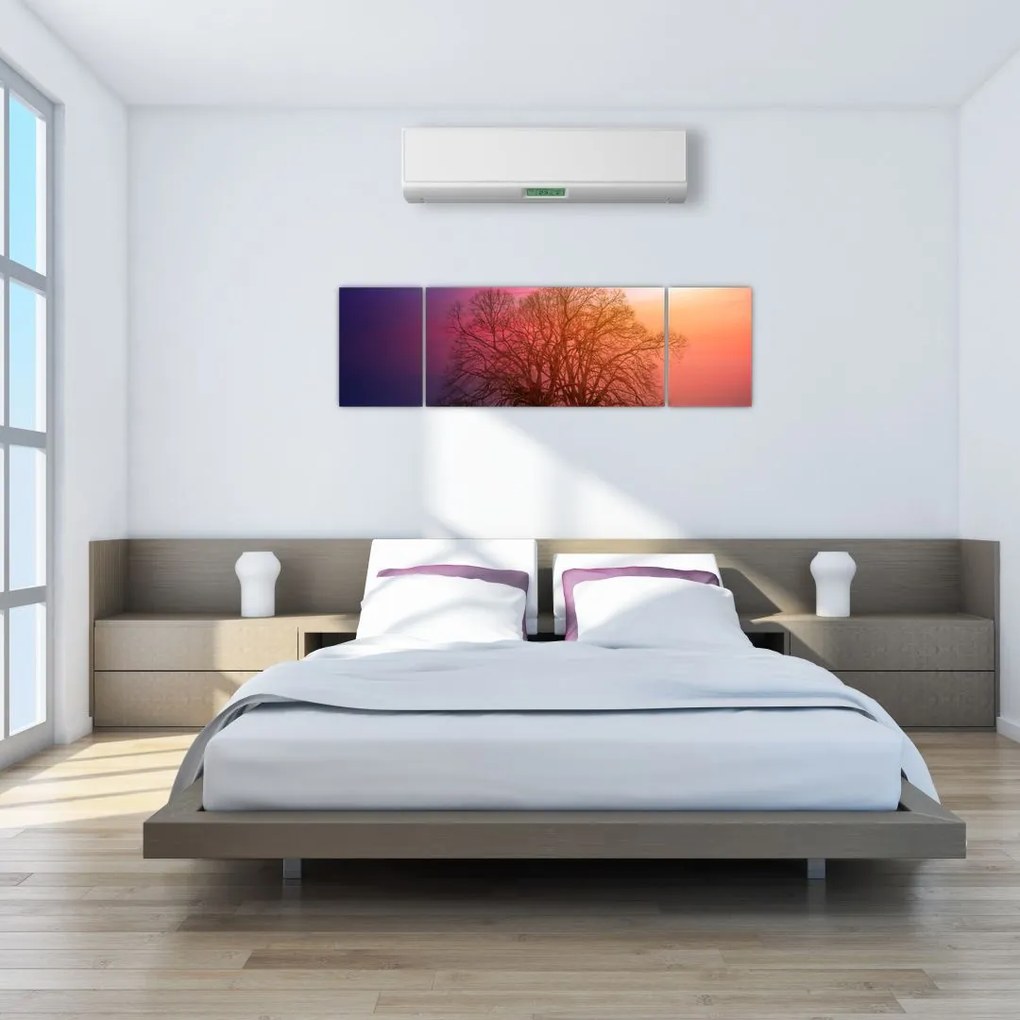 Obraz drzew we mgle (170x50 cm)