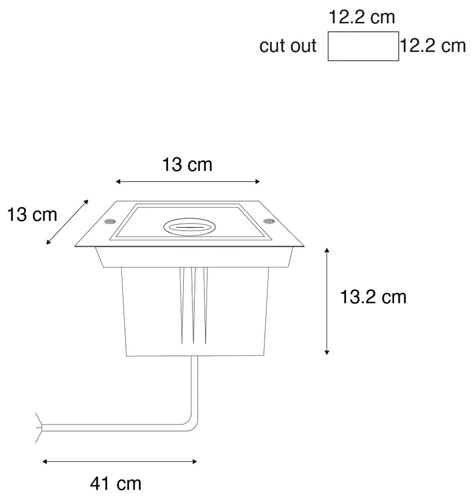 Zewnetrzna Inteligentny reflektor gruntowy czarny regulowany IP65 z Wifi GU10 50mm - Oneon Nowoczesny Oswietlenie zewnetrzne