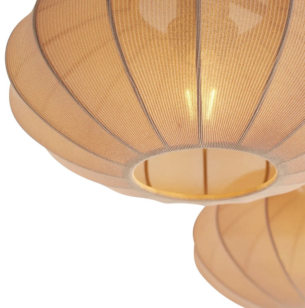 Lampa sufitowa Japandi brązowa 3-źródła światła - Multi BidaJapandi Oswietlenie wewnetrzne