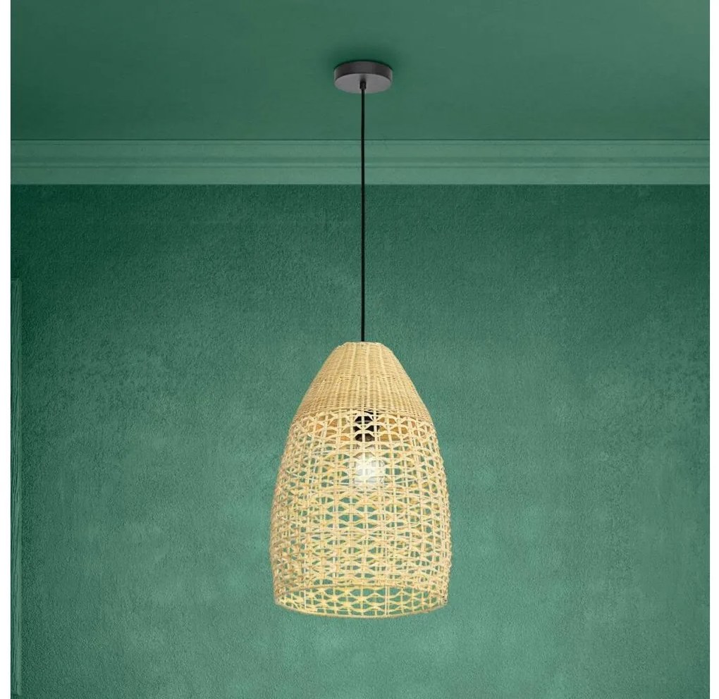 Eglo 390237 - Żyrandol na lince SAMBUCONA 1xE27/40W/230V śr. 35 cm bambus