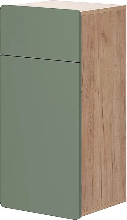 Szafka Midi zielony/złoty dąb 36.6x32.8x76.6 izan