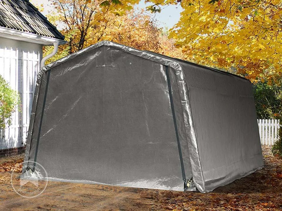 TOOLPORT 3,3x4,7m, Plandeka PE, Namiot garażowy, szary - (8060)