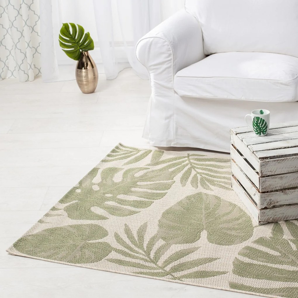 Dywan Cottage beige/ jungle green 120x170cm