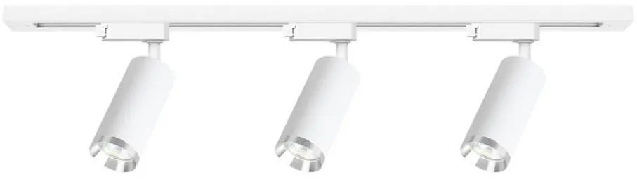 Oprawa punktowa w systemie szynowym MICA 3xGU10/10W/230V, biały/matowy chrom