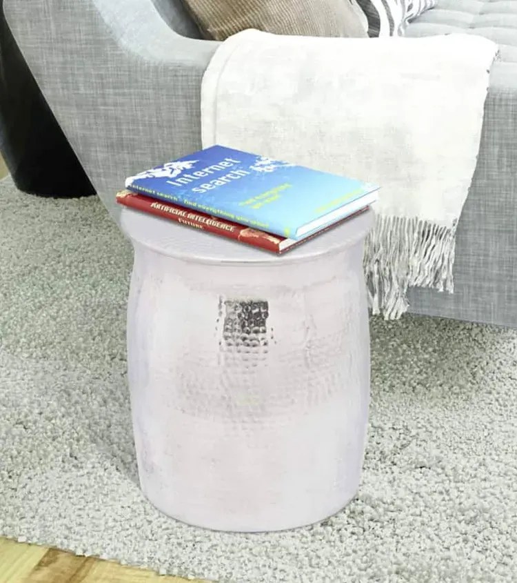 Stolik kawowy z młotkowanego aluminium G0-K89