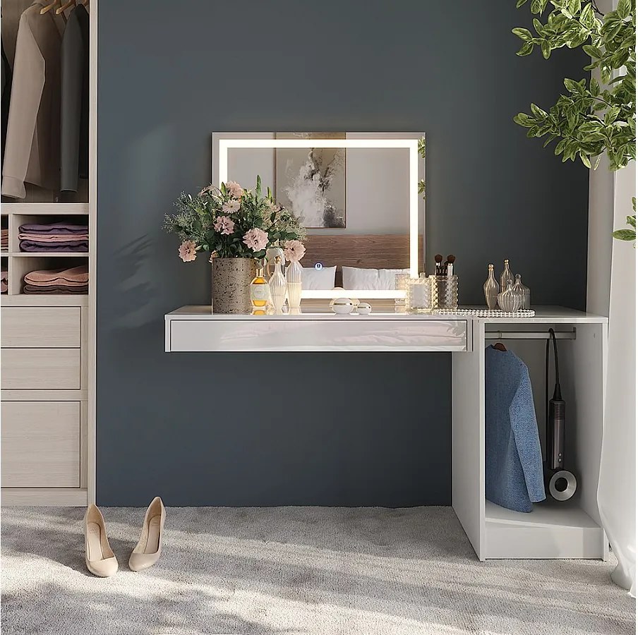 Stół toaletowy biały 100x40.1x12 sherry