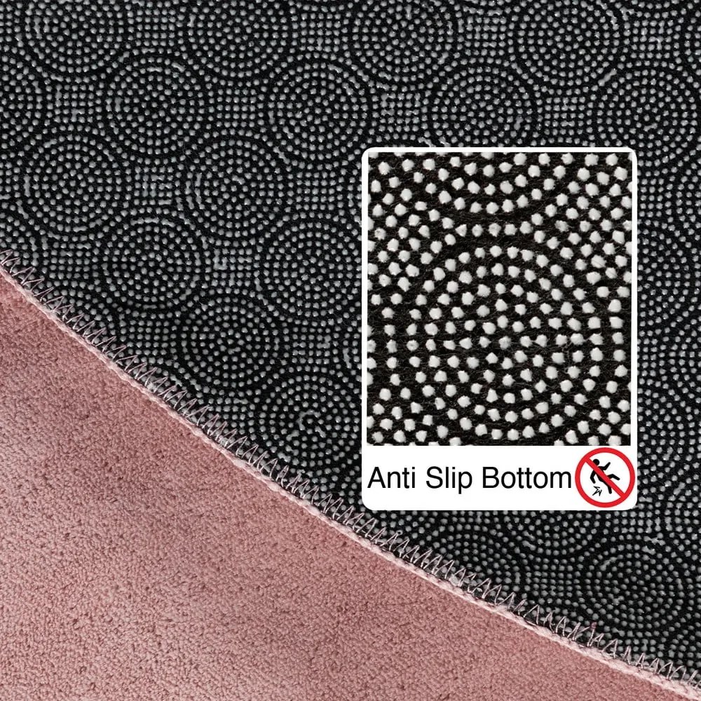 Różowy okrągły dywan odpowiedni do prania ø 120 cm Sky – Ayyildiz Carpets