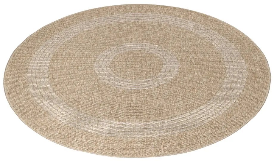 Beżowy okrągły dywan odpowiedni na zewnątrz ø 120 cm Comilla – Ayyildiz Carpets