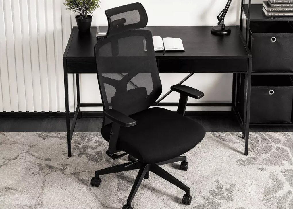 Ergonomiczny obrotowy fotel biurowy Fronnie z regulowanym zagłówkiem i mechanizmem kołyski dla zdrowej i komfortowej pracy