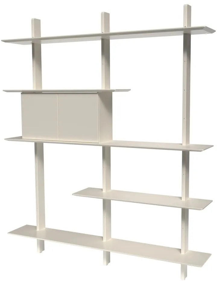 Biały modułowy system półek 162x190 cm Bridge – Tenzo