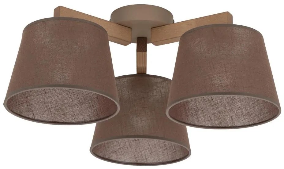 Brilagi - Przysufitowy żyrandol LATTE SABIA 3xE27/15W/230V sosna/brązowy