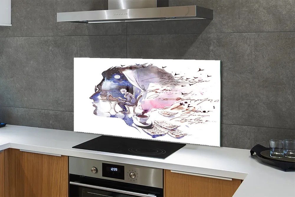 Szklany Panel Malarski Portret Twarzy