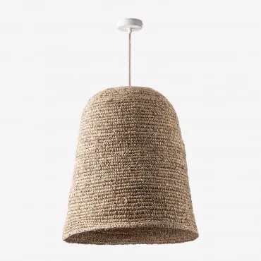 Lampa Sufitowa Wisząca Na Zewnątrz Kayradens Naturalny - Biała & Ø50 Cm - ↑60 Cm Kayradens - Sklum