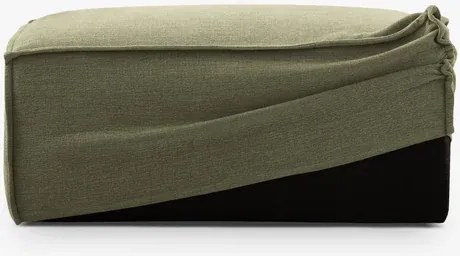 Puf Milton Zielony Tkanina Strukturalna 60/60/42 Zdejmowany Pokrowiec Micadoni