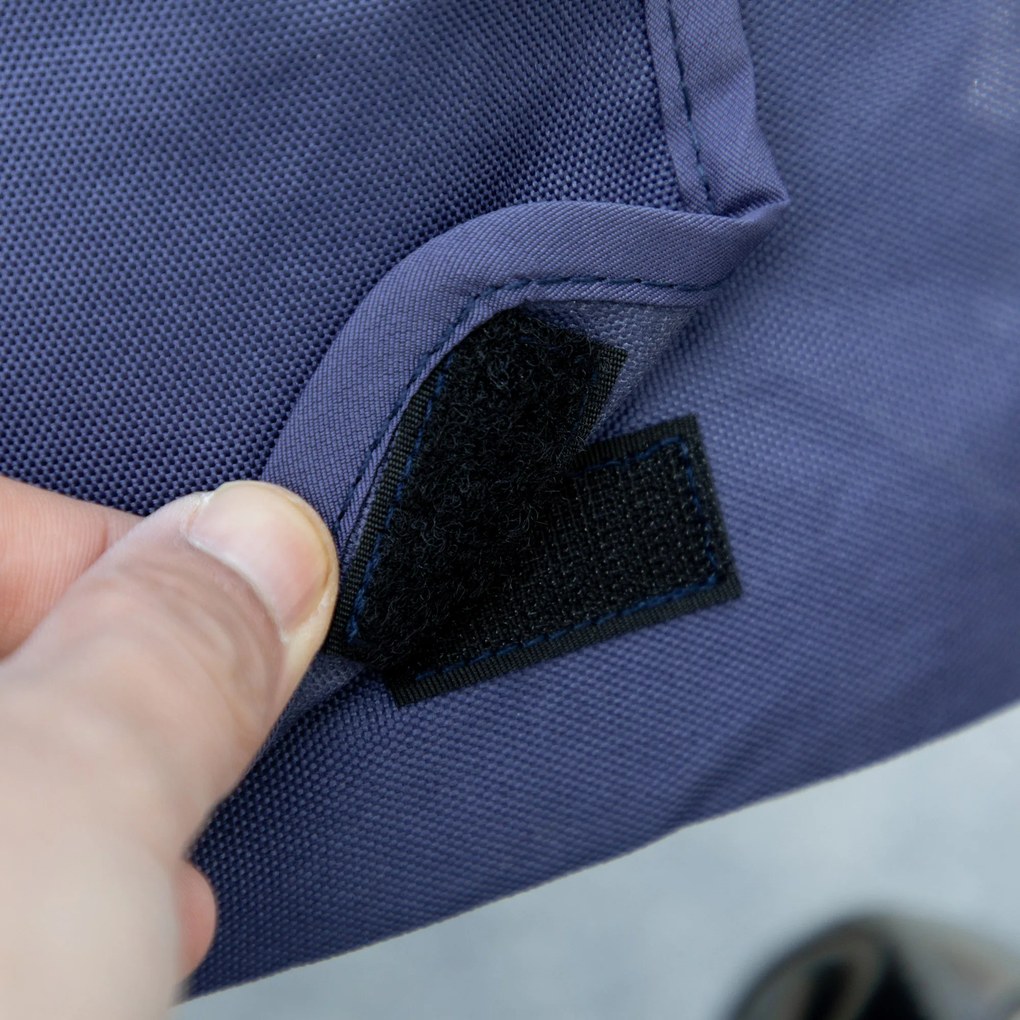 Outsunny Wózek dla Psa z Poduszką 3 Kieszenie Składany do 20kg Niebieski | Aosom PL