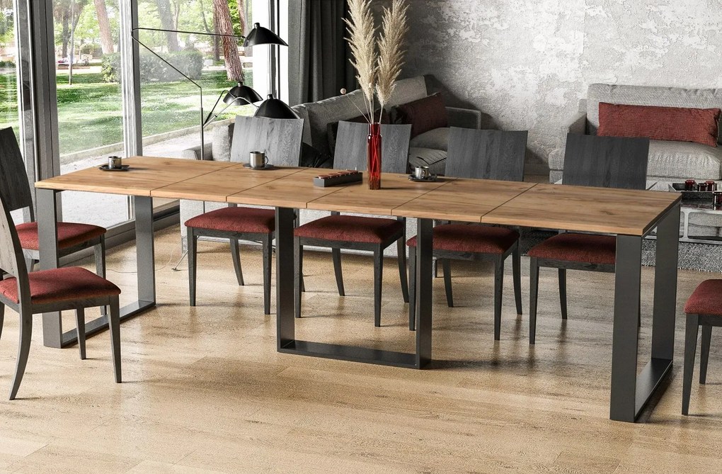 Stół rozkładany BORYS 130(330)x80 dąb złoty craft ENDO