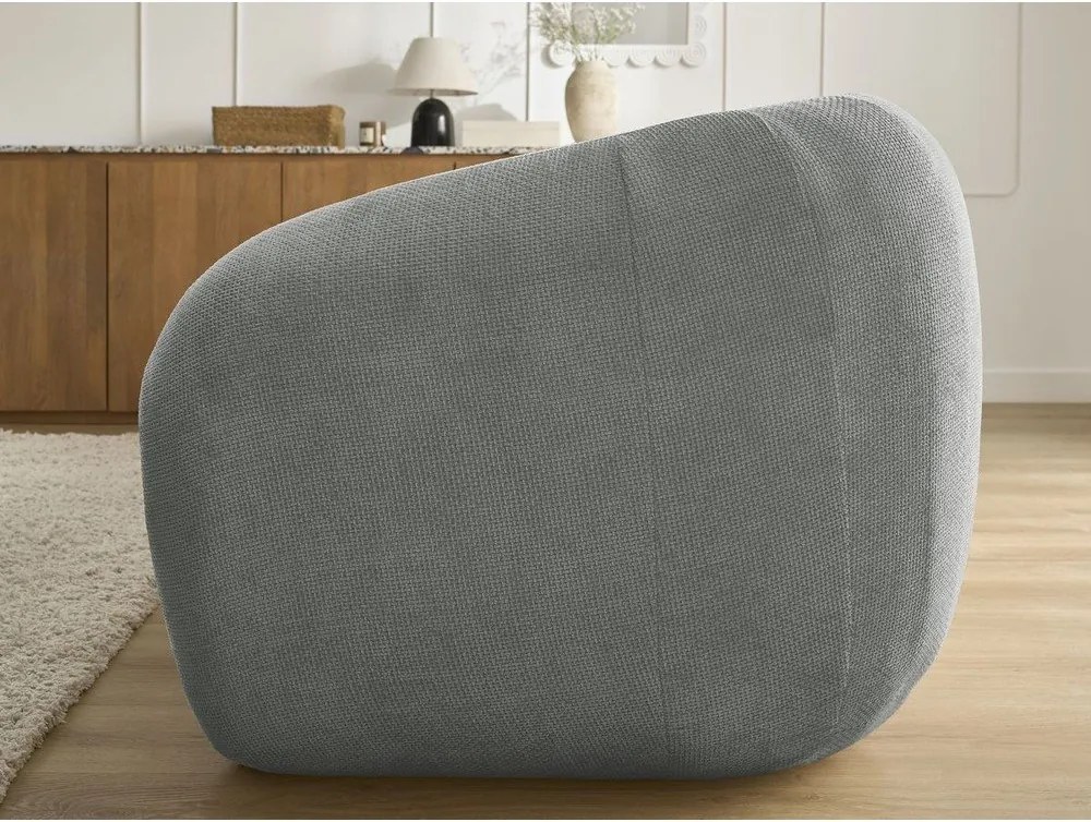 Ciemnoszara rozkładana sofa z tkaniny szenilowej 228 cm Neyo – Bobochic Paris