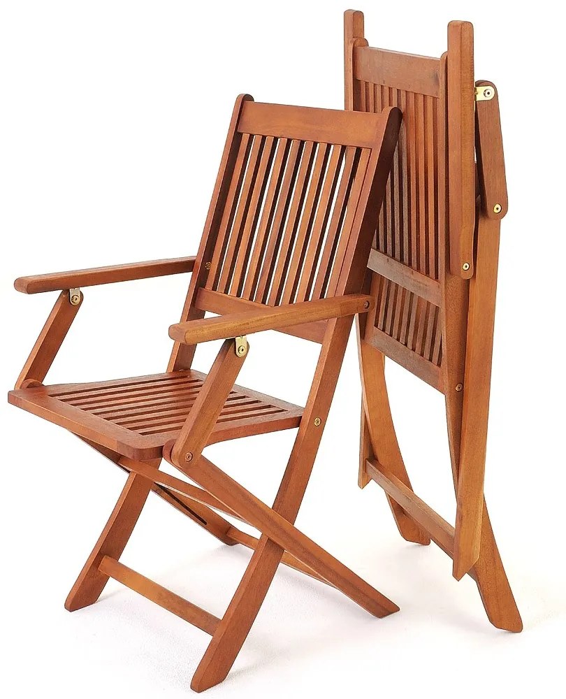 Zestaw wypoczynkowy SYDNEY, 5-częściowy, naturalne drewno Casaria