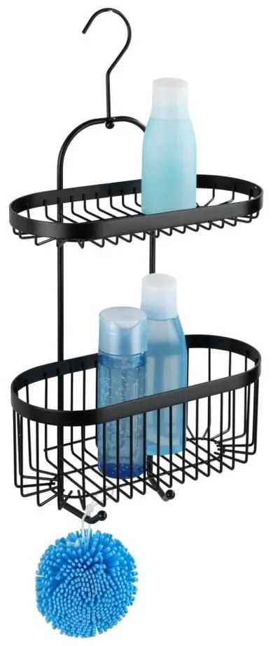 Czarny koszyk ścienny Wenko Classic Plus 2 Tier Caddy