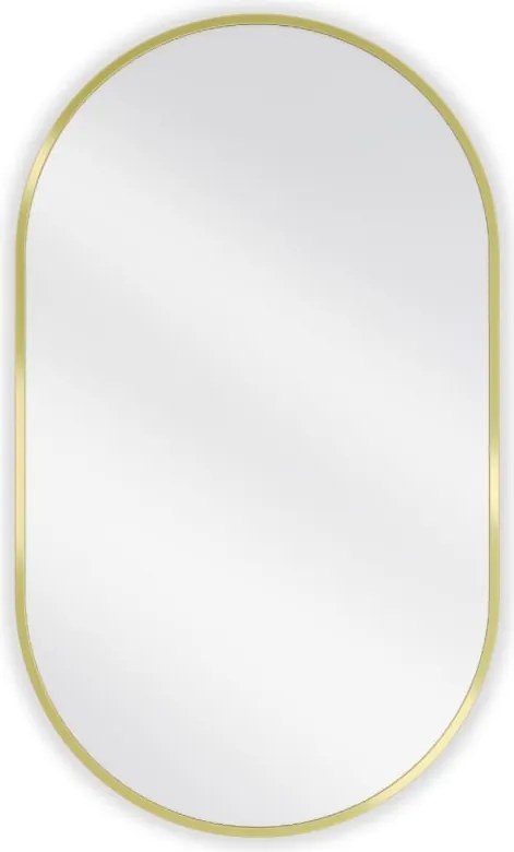 Mexen Loft lustro łazienkowe owalne 85 x 50 cm, rama złota szczotkowana - 9851-085-050-000-50