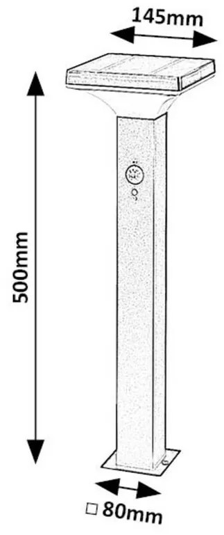 Rabalux 77045 słupek zewnętrzny solarny z PIR Geleen