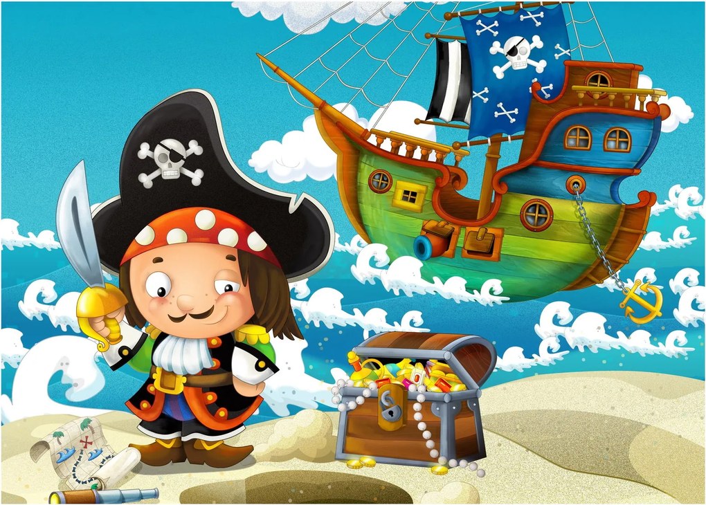 Obraz - Skarb piratów (70x50 cm)
