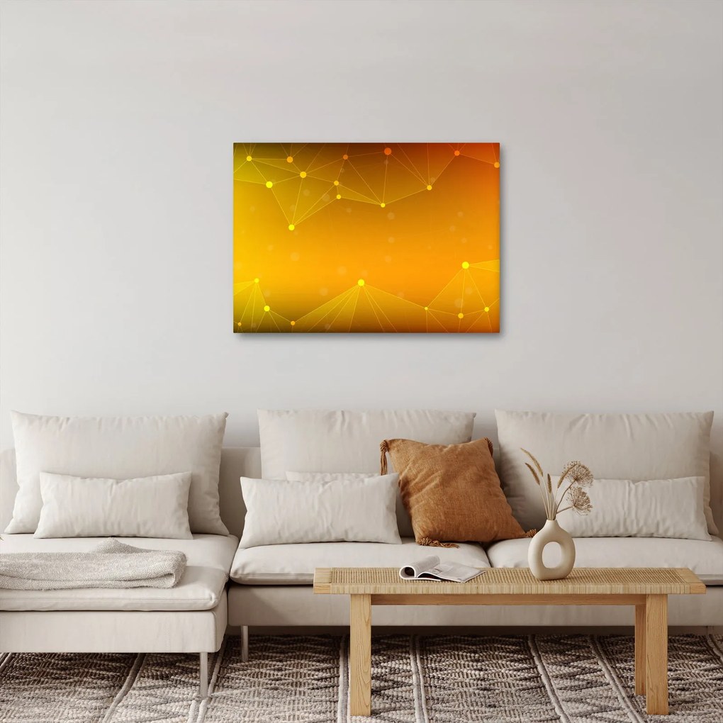 Abstrakcyjny żółty obraz (70x50 cm)