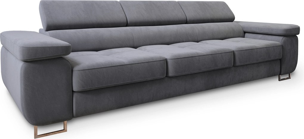Masseno Sofa MOSINE z funkcją spania, Rozkładana sofa - Popiel, MONOLITH 85