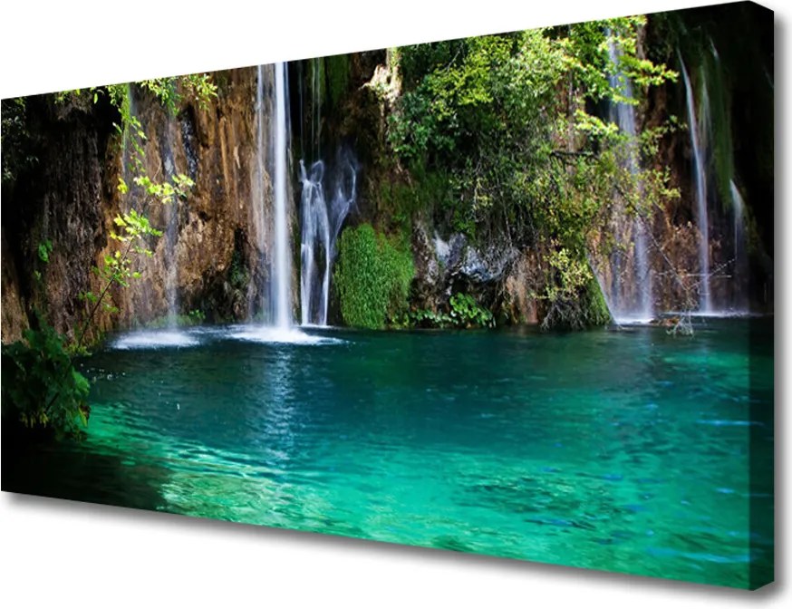 Obraz na płótnie Krystaliczny Spad nad Jeziorem