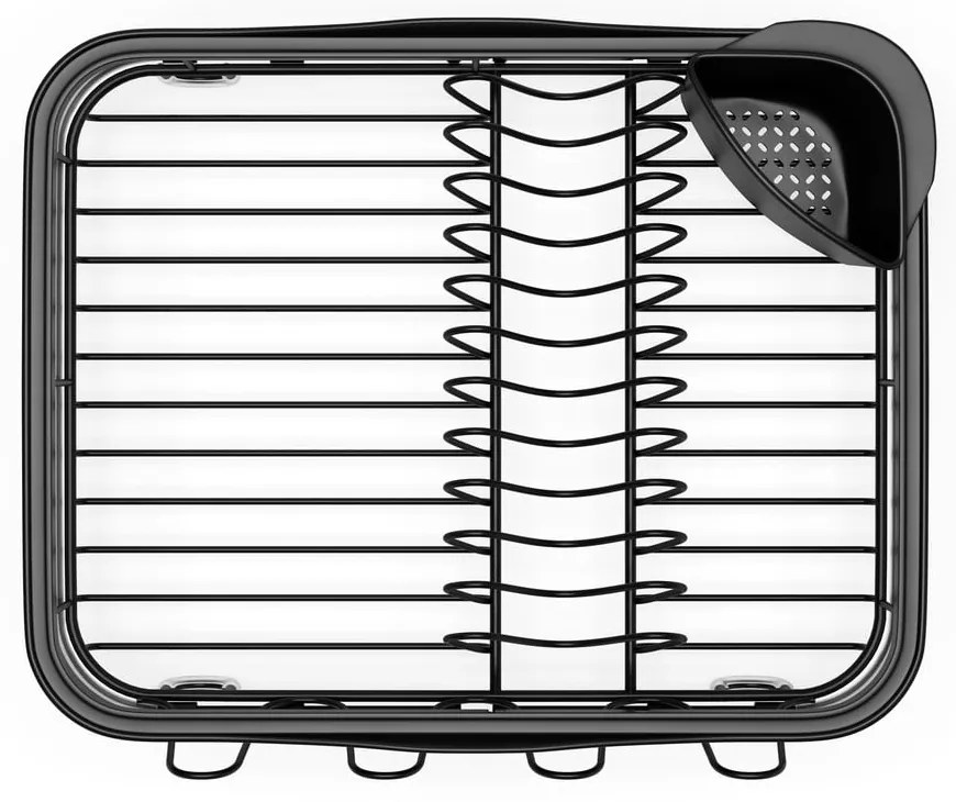 Czarny regulowany stalowy ociekacz 37x29 cm Sinkin – Umbra