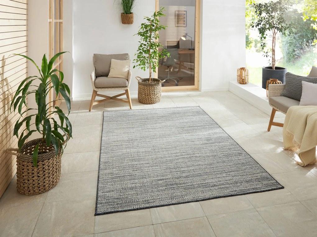 Dywan dwustronny zewnętrzny Gemini szary 120 cm x 170 cm
